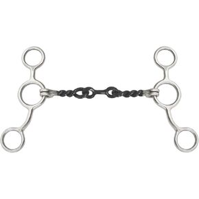 AJ Tack Junior Cow Horse Sweet Iron Dogbone Twisted Gag Bit in Saudi Arabia