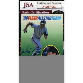 Will Clark 1989 Fleer JSA Coa موقعة بالتوقيع الأصيل - بطاقات موقعة بالبيسبول in Kuwait