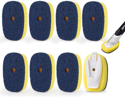 Sponge Brush Refills for OXO Dish Brush, 4 Pack Soap Dispensing Dish Refills, Scrub Replacement Head for Scrubber, Sponge Replacement Head Fits Soap Dispensing Handle in Kuwait
