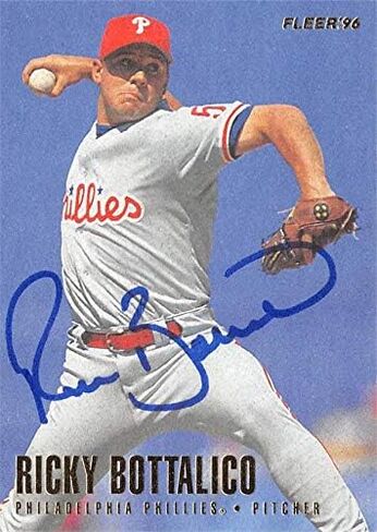 Ricky Bottalico autographed Baseball Card (Philadelphia Phillies, SC) 1996 Fleer #493 - Baseball Slabbed Autographed Cards in Saudi Arabia