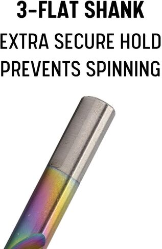 مجموعة بتات حفر HSS SPECTRAL STEP 29 ، 1/16 "-1/2" ، حالة مستديرة ، طرف نقطة تقسيم 135 درجة ، M2 Steel ، 3-flat Shank ، Finish Multi-Color in Saudi Arabia