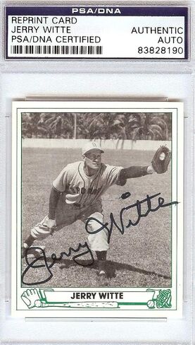 Jerry Witte موقعة 1947 لعب كرة إعادة طباعة #17 St. Louis Browns PSA/DNA #83828190 - بطاقات موقعة للبيسبول in Saudi Arabia