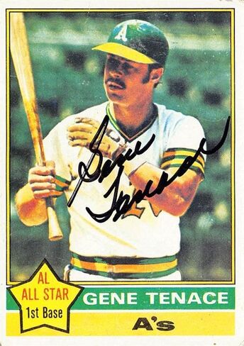 بطاقة بيسبول موقعة جين تيناس (أوكلاند لألعاب القوى ، 67) 1976 Topps All Star #165 - Baseball Slabbed Cards in Saudi Arabia