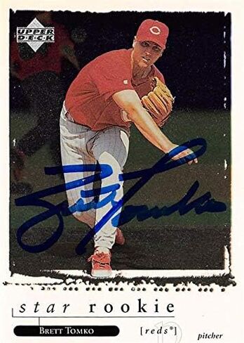 Brett Tomko autographed Baseball Card (Cincinnati s, 67) 1997 Upper Deck Star Rookie #253 - MLB Autographed Baseball Cards in Saudi Arabia