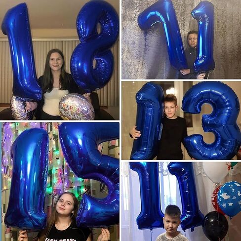 40 Inch Number Balloons 10, Black Helium Foil Number 10 Balloons, Large Number Balloon Age Balloon for Boys Girls Birthday Party, Wedding, Anniversary Decorations Supplies(Digit 10) in Kuwait