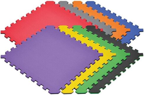 Norsk Dual-Sided Reversible 1/2" Foam Exercise Mats for Home Gym - Interlocking EVA Foam Tiles in Saudi Arabia
