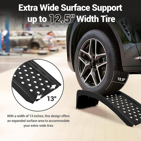 سعة 9 "رفع سيارة الصلب الصلب 8000 رطل ، 2000 رطل لكل منحدرات ، منحدرات الشاحنات الشاقة لإصلاح السيارات أو صيانة المركبات ، سلالم سيارة 2 حزمة ، أحمر in Kuwait