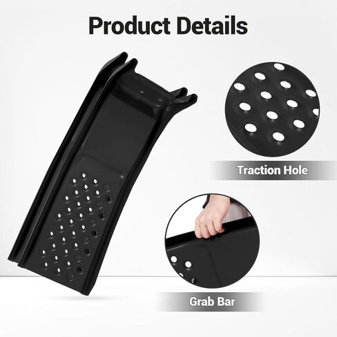 سعة 9 "رفع سيارة الصلب الصلب 8000 رطل ، 2000 رطل لكل منحدرات ، منحدرات الشاحنات الشاقة لإصلاح السيارات أو صيانة المركبات ، سلالم سيارة 2 حزمة ، أحمر in Kuwait