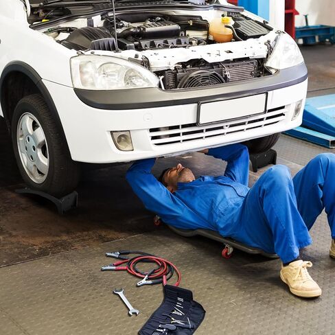 سعة 9 "رفع سيارة الصلب الصلب 8000 رطل ، 2000 رطل لكل منحدرات ، منحدرات الشاحنات الشاقة لإصلاح السيارات أو صيانة المركبات ، سلالم سيارة 2 حزمة ، أحمر in Kuwait