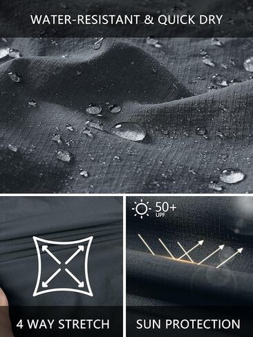 Women's Water-Repellent Hiking Pants - Windproof Lightweight with Elastic Waist & Cargo Zip Pockets (Fall Outdoor Travel) in Kuwait