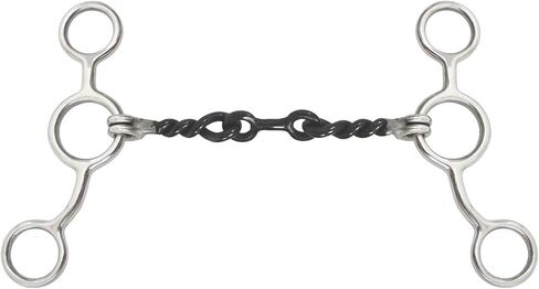 AJ Tack Junior Cow Horse Sweet Iron Dogbone Twisted Gag Bit in Saudi Arabia