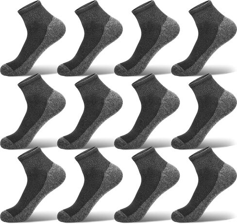 Socks for Men, Cotton Crew Boot Socks Moisture Wicking Athletic Men for Hiking Running Cycling,8 Pairs/12Pairs in Kuwait
