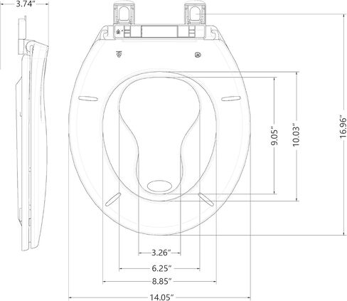 Toilet Seat, Round Toilet Seat with Slow Close, Easy Clean, Easy Installation & Release in Kuwait