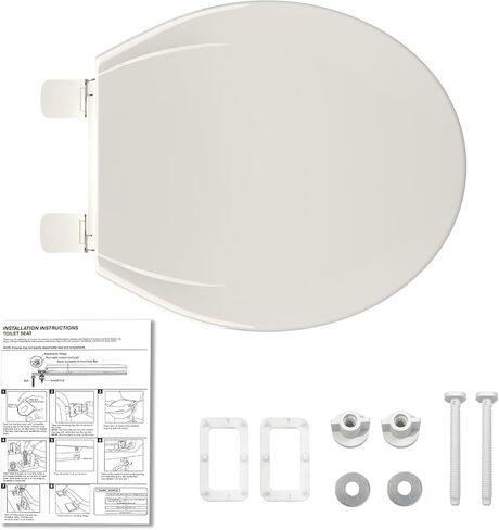 Toilet Seat, Round Toilet Seat with Slow Close, Easy Clean, Easy Installation & Release in Kuwait
