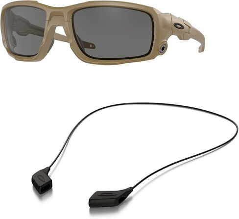 Oakley OO9329 حزمة النظارات الشمسية: OO 9329 932904 SI Pallistic Shocktube Terrain و Karge Black Leash Accessory Kit in Saudi Arabia