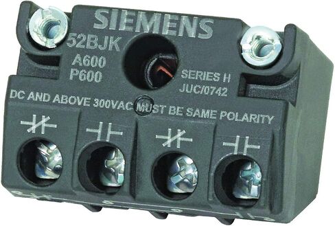 Siemens 52BJK Hazardous Location Touch Safe Contact Block, Gold Flashing, 1 NO - 1 NC in Saudi Arabia