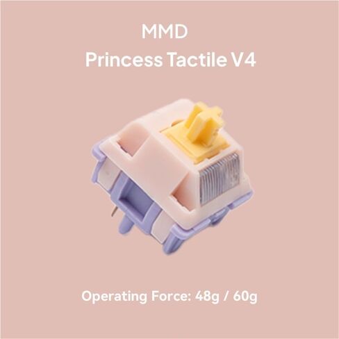 MMD Princess V4 Switch ، 5pin switch linear/accitile switch للوحة المفاتيح الميكانيكية المخصصة (اللمس 48G ، 70 ٪) in Kuwait