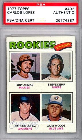 Carlos Lopez Autographed 1977 Topps Rookie Card #492 Seattle Mariners PSA/DNA #26774387 - Baseball Slabbed Autographed Cards in Saudi Arabia