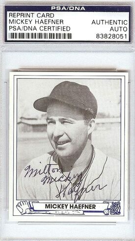 Mickey Haefner تم توقيعه 1944 Play Ball Reprint Card #22 Washington Senators PSA/DNA #83828051 - Baseball Slabbed Cards in Saudi Arabia