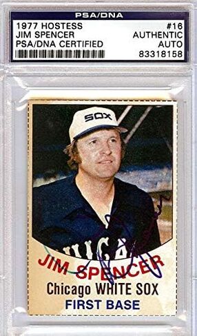 Jim Spencer تم توقيعه لعام 1977 بطاقة مضيفة #16 شيكاغو سوكس PSA/DNA #83318158 - بطاقات موقعة بالبيسبول in Saudi Arabia