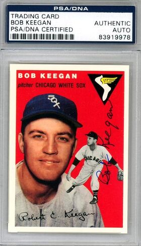 Bob Keegan Motographed 1994 1954 Topps Archives Card #100 Chicago Sox PSA/DNA #83919978 - Baseball Slabbed Cards in Saudi Arabia