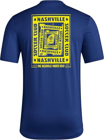 Adidas Men's Nashville SC Warp Local Warp Pre-Game Short Sleeve T-Shirt in Saudi Arabia