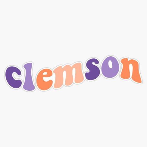Clemson Bumper Sticker Vinyl Decal 5" in Saudi Arabia