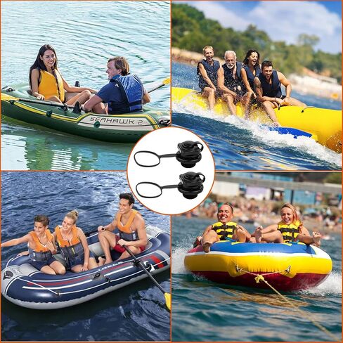 2PCS Inflatable Boat Air Valve, Inflatable Boat Replacement Caps Boat Spiral Air Plugs, One Way Air Valve Inflation Boat Spiral, Air Plugs for Inflatable Raft Boat Kayak in Kuwait