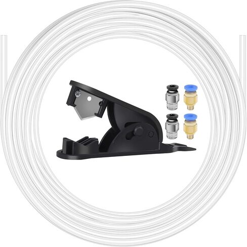 PTFE Teflon Tube Kit for 1.75mm Filament 5M(16.5ft), 2.5mm ID X 4mm OD 3D Printer Tube for 1.75mm Filament Bowden Ender, Bambu Lab A1/A1 mini/P1P/P1S/X1C Creality K1/K1 Max/Ender 3 V3(Transparency) in Kuwait