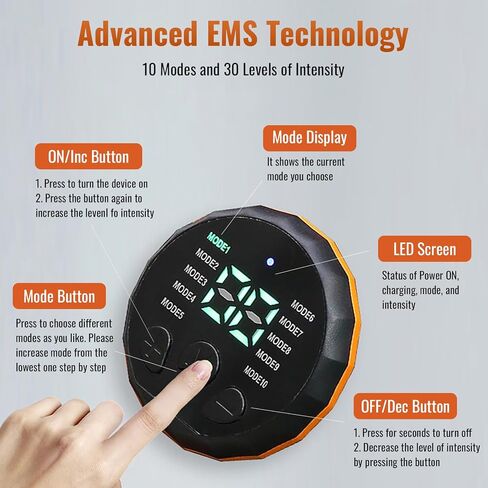 مدرب العضلات ، محفز ABS لمكتب Gym Office ، AB التحفيز الحبر العضلات للنساء والرجال الأسود in Kuwait