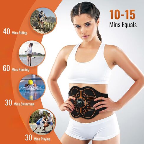 مدرب العضلات ، محفز ABS لمكتب Gym Office ، AB التحفيز الحبر العضلات للنساء والرجال الأسود in Kuwait