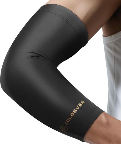 [360° Full Compression] Copper Elbow Sleeve, Breathable Elbow Brace for Pain Relief, Tendinitis, Tennis & Golfer's Elbow, Arthritis, Bursitis - Arm Compression Sleeve Fit for Men and Women(Black,L/XL) in Saudi Arabia