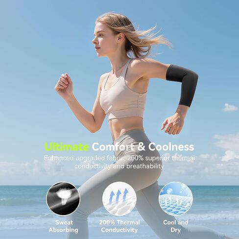 [360° Full Compression] Copper Elbow Sleeve, Breathable Elbow Brace for Pain Relief, Tendinitis, Tennis & Golfer's Elbow, Arthritis, Bursitis - Arm Compression Sleeve Fit for Men and Women(Black,L/XL) in Kuwait