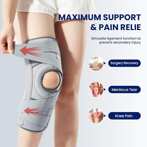 Galvaran Knee Brace for Meniscus Tear:Adjustable Knee Support for Maximum Knee Pain,Side Stabilizers for Injury or Surgery Recovery - Men and Women in Kuwait