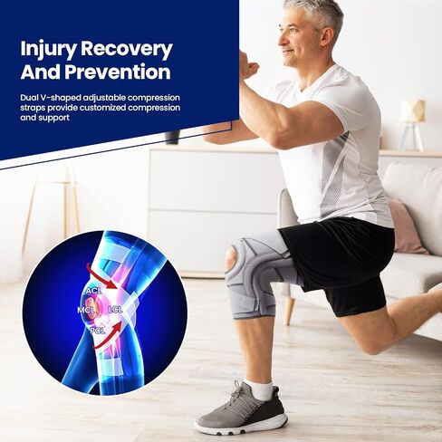 Galvaran Knee Brace for Meniscus Tear:Adjustable Knee Support for Maximum Knee Pain,Side Stabilizers for Injury or Surgery Recovery - Men and Women in Kuwait