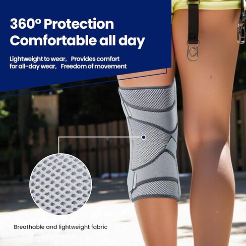 Galvaran Knee Brace for Meniscus Tear:Adjustable Knee Support for Maximum Knee Pain,Side Stabilizers for Injury or Surgery Recovery - Men and Women in Kuwait