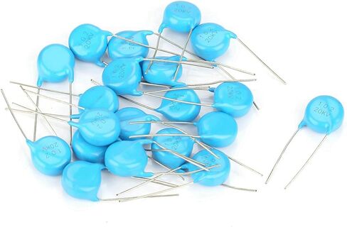 20Pcs Ceramic Capacitor Kit, 20KV 102 High Voltage Ceramic Capacitor Kit, 1nF 0.001uF 1000pF High Voltage Capacitors Assortment for Electronic Accurate Instruments in Saudi Arabia