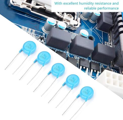 20Pcs Ceramic Capacitor Kit, 20KV 102 High Voltage Ceramic Capacitor Kit, 1nF 0.001uF 1000pF High Voltage Capacitors Assortment for Electronic Accurate Instruments in Saudi Arabia