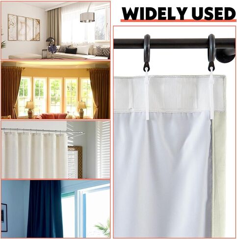 7 CM Plastic Curtain Hooks, 50 PCS Adjustable Pinch Curtain Hook Clips Drapery Hooks for Pleated Drapes Ratchet System Pinch Pleat Curtains Hook for Window Curtains, Door-Curtain, Shower-Curtain in Saudi Arabia