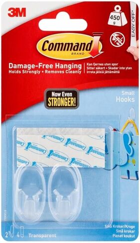 Command Small Hooks, Clear, 2-Hook, 6-Pack in Saudi Arabia
