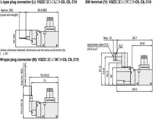 3 منفذ الملف اللولبي صمام VQZ 200/300 وحدة واحدة وحدة VQZ212BR-5M1/5L1-C6-QZ232-5L1/5M1-C4/C6 VQZ332-5G1-C6/C8. (VQZ332-5L1-C6) in Saudi Arabia