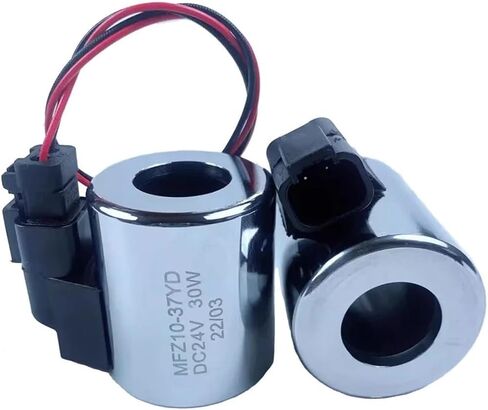 1pcs MFZ10-37YD Hydraulic Solenoid Valve Coil Inner Diameter 23mm Height 51mm with Plug Outer Diameter 45mm 30W DC12V DC24V(DC12V with Plug) in Saudi Arabia