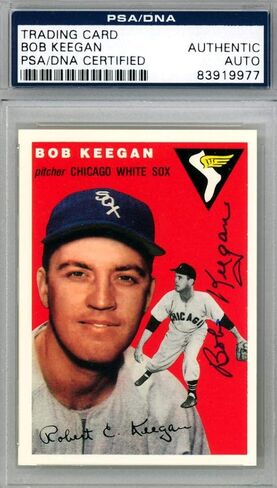 Bob Keegan Motographed 1994 1954 Topps Archives Card #100 Chicago Sox PSA/DNA #83919977 - Baseball Slabbed Cards in Saudi Arabia