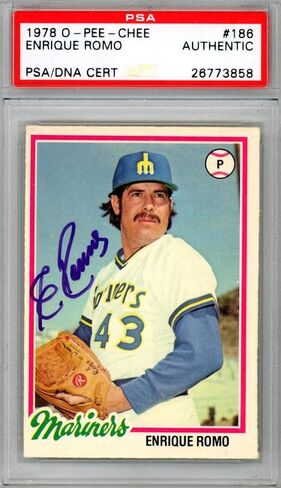 Enrique Romo موقعة 1978 O-Pee-Chee Card #186 Seattle Mariners PSA/DNA #26773858-MLB Motographed Baseball Cards in Saudi Arabia