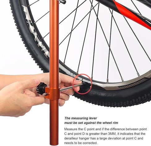 أداة قياس محاذاة شماعات دراجة Derailleur للدراجة ، وسبائك الألومنيوم محاذاة Derailleur Hanger رافعة التحكم المزدوجة ، وأداة تسوية الدراجات ، و Rike Shifter Brake Ravers ، Fenizontal Tool in Saudi Arabia