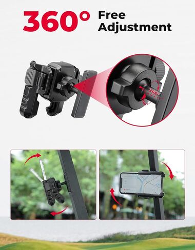KEMIMOTO Magnetic Golf Cart Phone Holder, Universal Golf Cart Phone Mount Compatible with EZGO Club Car, 360° Rotatable Golf Phone Caddy for iPhone/Galaxy/Google Pixel & More Cellphone in Saudi Arabia