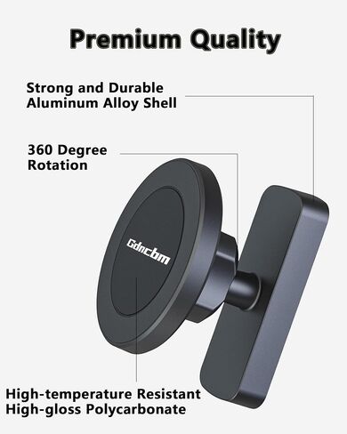 Magnetic Golf Cart Phone Holder：360 ° Rotatable Anti Shake Alloy Phone Mount Compatible with Mag-Safe iPhone 16-12 - Golf Cart Accessories Suitable for EZGO, Club Car, Yamaha, Icon in Saudi Arabia
