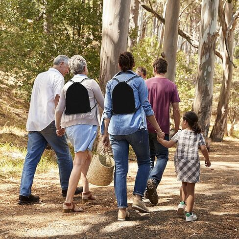 IKAYAS 6Pcs Drawstring Bags Bulk Black Drawstring Backpack, String Backpack Cinch Sack Sport Gym Backpack Bags for Yoga Traviling Outdoor Sports in Kuwait