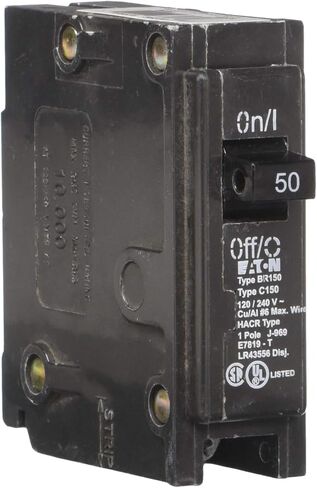 Eaton BR150 Type BR Miniature Circuit Breaker ، 120/240 VAC ، 50 AMP ، 1 P ، 42 KA in Saudi Arabia