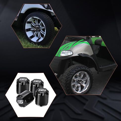 Golf Cart SS Wheel Center Hub Caps Universal for Yamaha Club Car EZGO Golf Cart with Alloy 8" 10" 12" Wheels, Push in Style, Set of 4 in Saudi Arabia